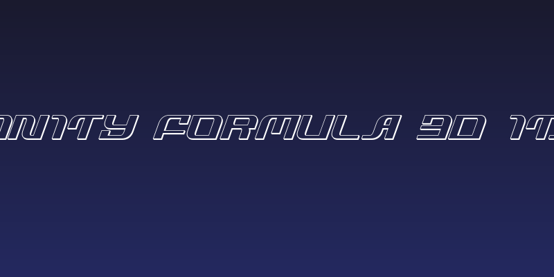 Infinity Formula 3D Italic Social Header