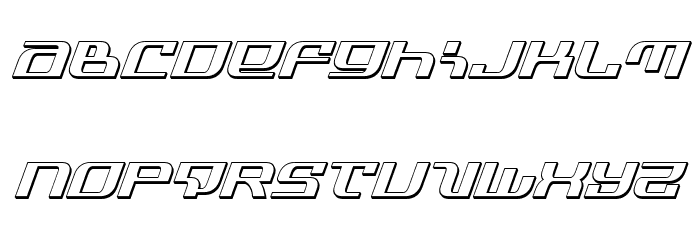 Infinity Formula 3D Italic Font LOWERCASE
