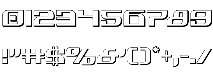 Infinity Formula 3D Font OTHER CHARS