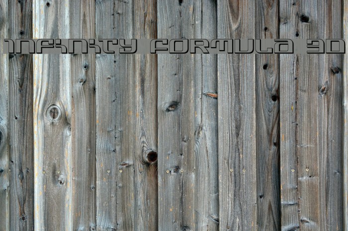 Infinity Formula 3D Font examples