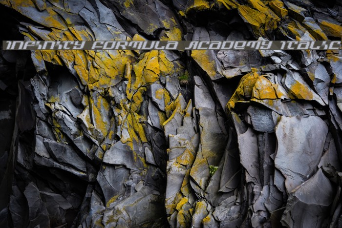 Infinity Formula Academy Italic Font examples