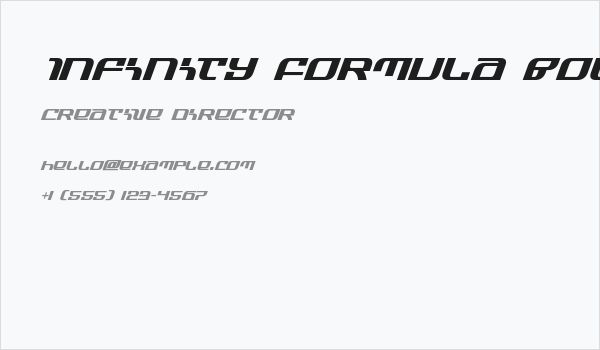 Infinity Formula Bold Italic Business Card
