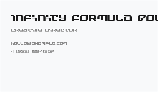 Infinity Formula Bold Business Card