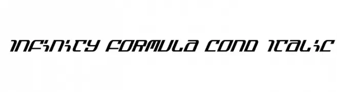 Infinity Formula Cond Italic  नि: शुल्क फ़ॉन्ट्स डाउनलोड