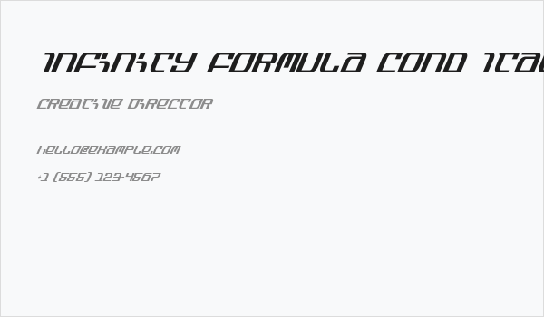 Infinity Formula Cond Italic Business Card