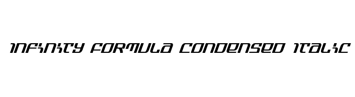 Infinity Formula Condensed Italic  les polices de caractères gratuit tlcharger