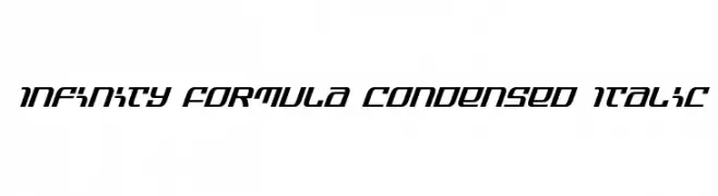 Infinity Formula Condensed Italic  フリーフォントのダウンロード