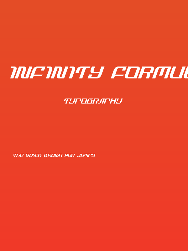 Infinity Formula Condensed Italic Poster