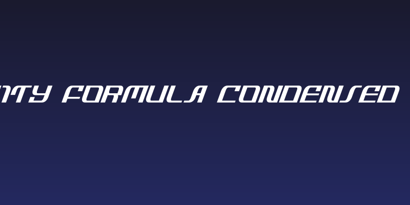 Infinity Formula Condensed Italic Social Header