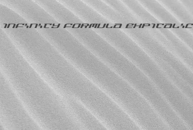 Infinity Formula ExpItalic Шрифта examples