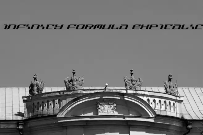 Infinity Formula ExpItalic Шрифта examples