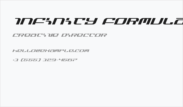 Infinity Formula ExpItalic Business Card
