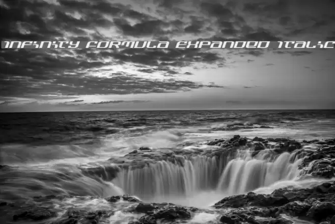 Infinity Formula Expanded Italic Font examples