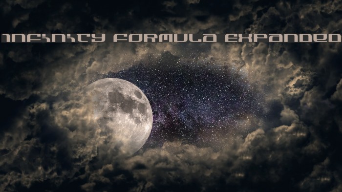 Infinity Formula Expanded Font examples