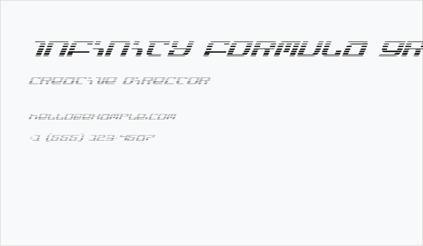 Infinity Formula Gradient Ital Business Card