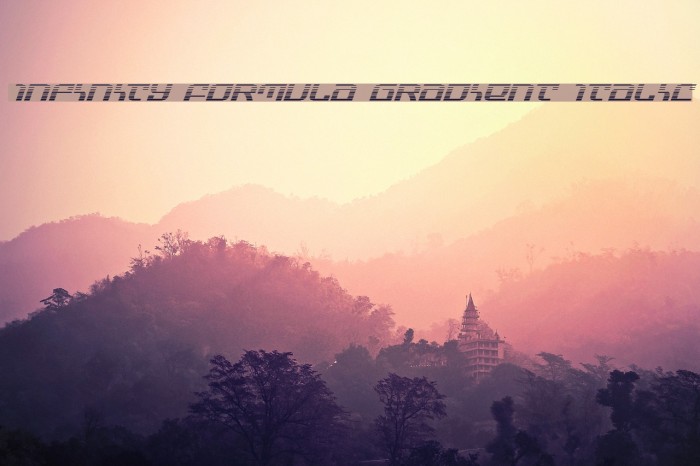 Infinity Formula Gradient Italic Font examples