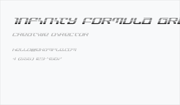 Infinity Formula Gradient Italic Business Card