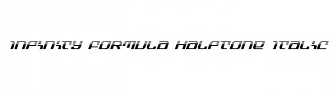 Infinity Formula Halftone Italic  Frei Schriftart Herunterladen