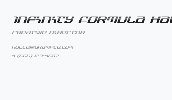 Infinity Formula Halftone Italic Business Card