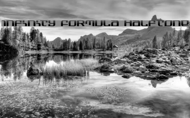 Infinity Formula Halftone Font examples