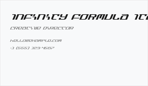 Infinity Formula Italic Business Card