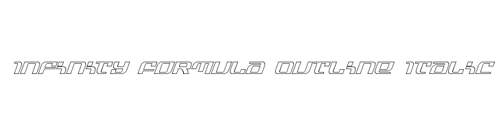Infinity Formula Outline Italic  font caratteri gratis