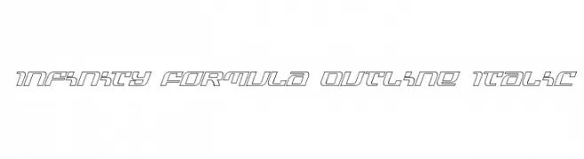 Infinity Formula Outline Italic  Frei Schriftart Herunterladen