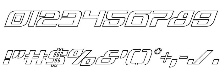 Infinity Formula Outline Italic Font OTHER CHARS