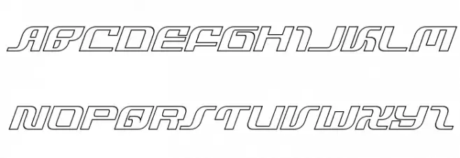 Infinity Formula Outline Italic Schriftart Groß