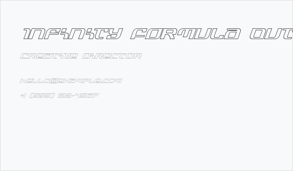 Infinity Formula Outline Italic Business Card