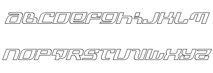 Infinity Formula Outline Italic Font LOWERCASE