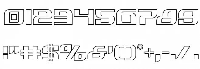Infinity Formula Outline Font OTHER CHARS