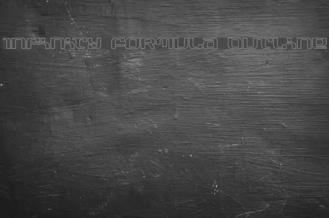 Infinity Formula Outline Font examples