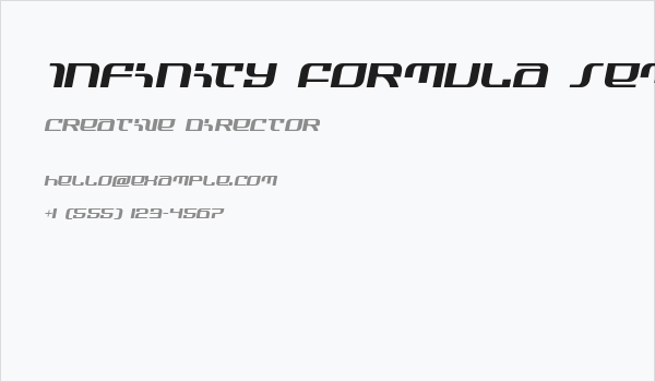 Infinity Formula Semi-Italic Business Card