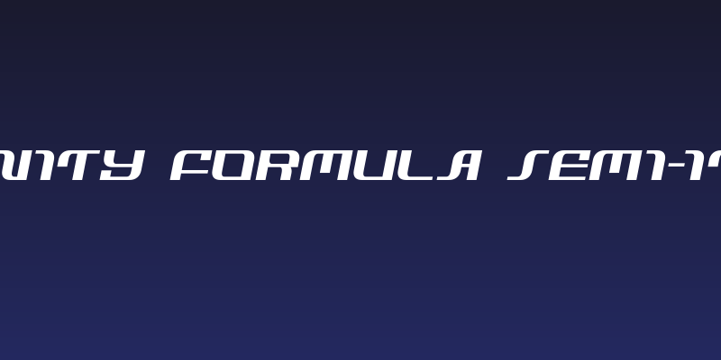 Infinity Formula Semi-Italic Social Header