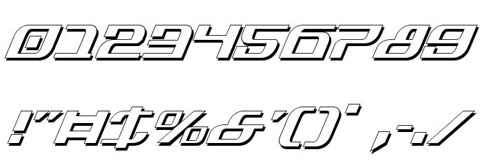 Infinity Formula Shadow Ital Font OTHER CHARS