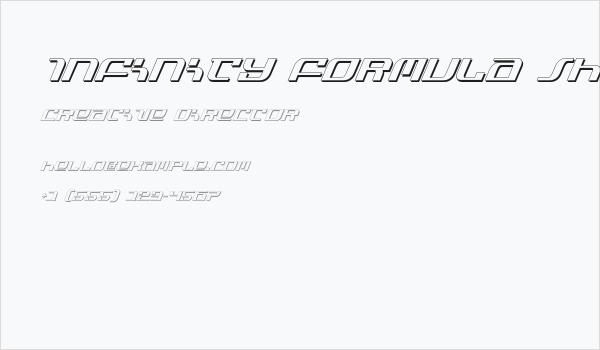 Infinity Formula Shadow Ital Business Card