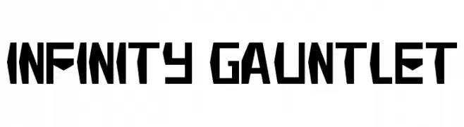 Infinity Gauntlet  Frei Schriftart Herunterladen