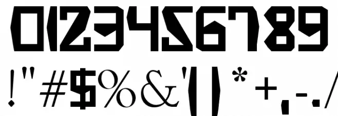 Infinity Gauntlet Font OTHER CHARS