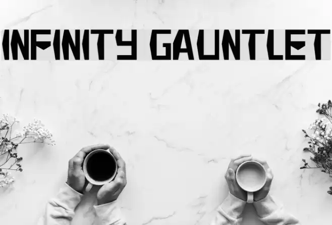 Infinity Gauntlet Font examples