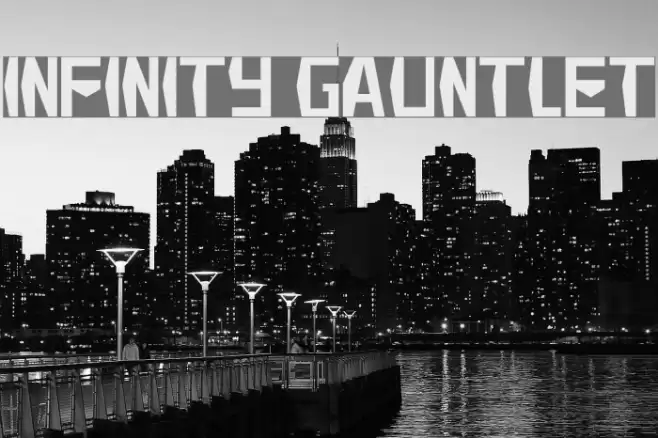 Infinity Gauntlet Font examples