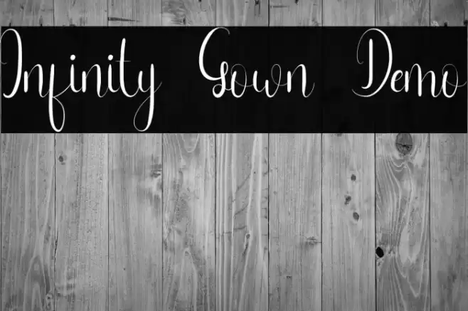 Infinity Gown Demo Font examples
