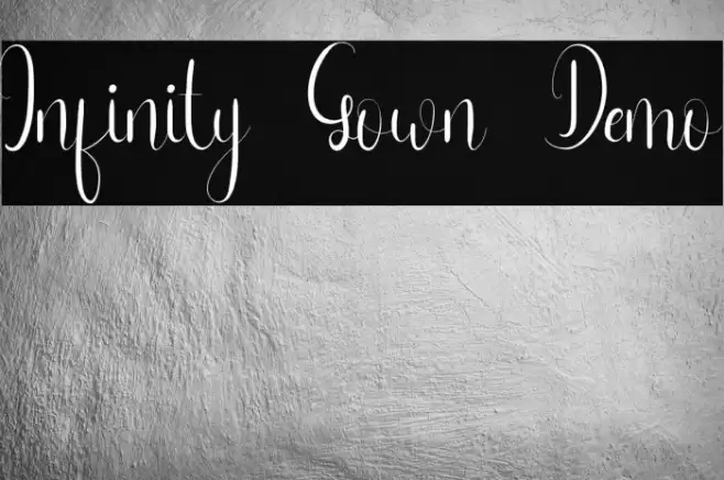 Infinity Gown Demo Font examples