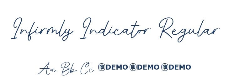 Infirmly Indicator Regular Font Preview