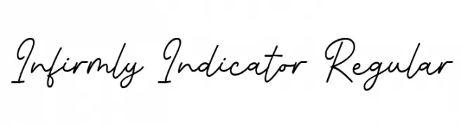 Infirmly Indicator Regular  免费字体下载