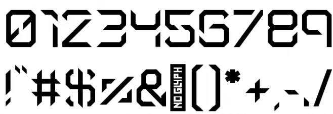 Infynyte Dysplay Sharp Font OTHER CHARS