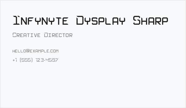 Infynyte Dysplay Sharp Business Card