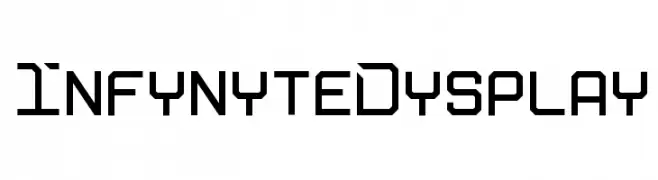Infynyte Dysplay  les polices de caractères gratuit tlcharger