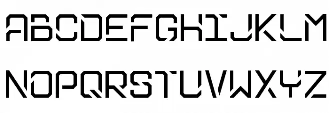 Infynyte Dysplay フォント 大文字