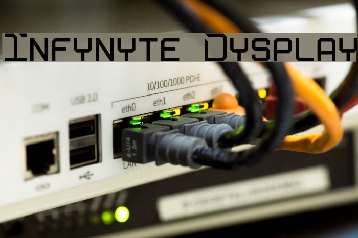 Infynyte Dysplay Font examples